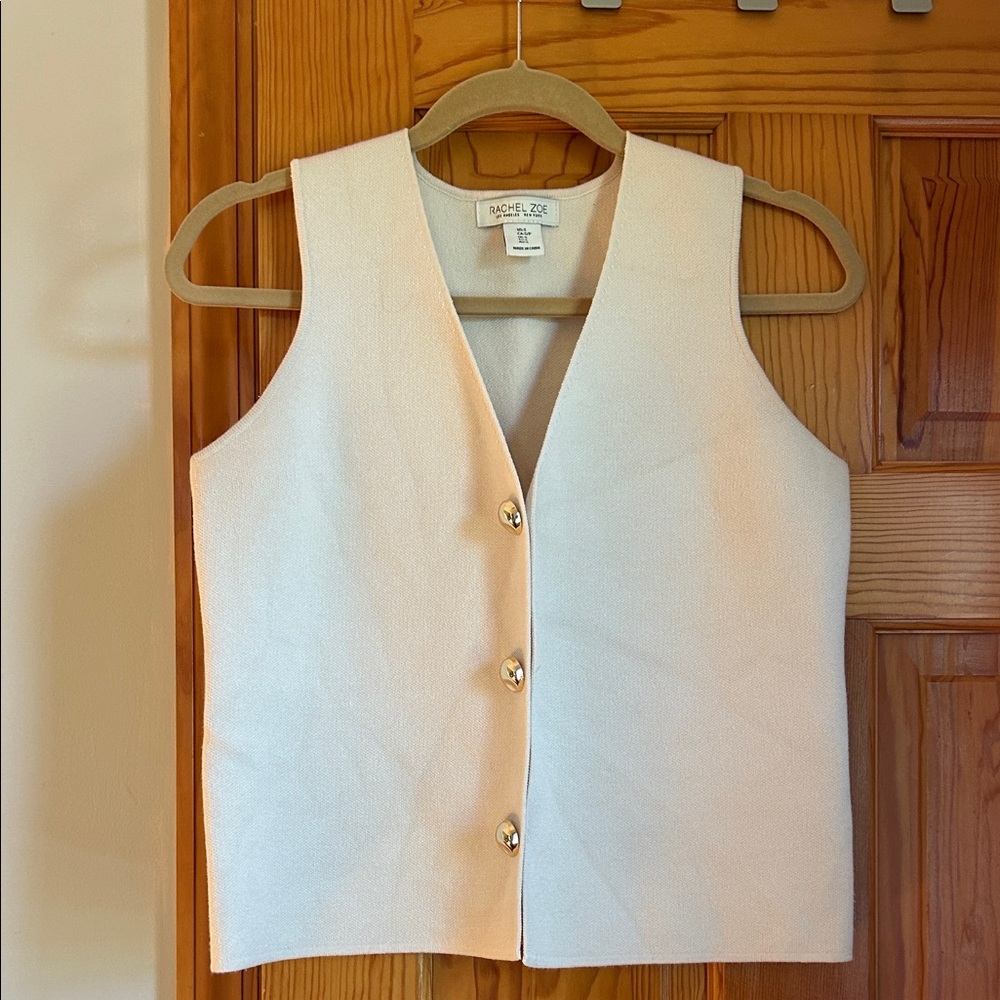 Rachel Zoe Cream Knit Vest